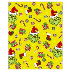 Grinch Pattern Drawstring Bag (small) by Valentinaart