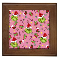 Grinch pattern Framed Tiles