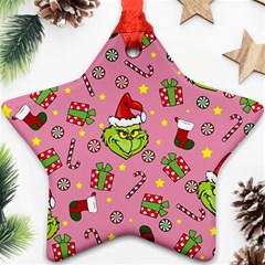 Grinch pattern Ornament (Star)