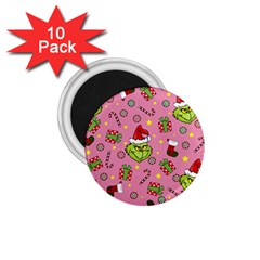 Grinch pattern 1.75  Magnets (10 pack) 