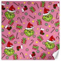 Grinch pattern Canvas 12  x 12  