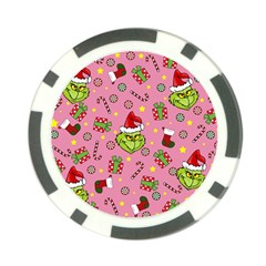 Grinch pattern Poker Chip Card Guard