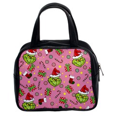 Grinch pattern Classic Handbags (2 Sides)