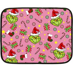 Grinch pattern Fleece Blanket (Mini)