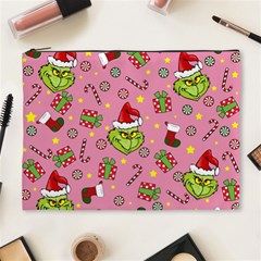 Grinch pattern Cosmetic Bag (XL)