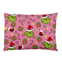 Grinch Pattern Pillow Case (two Sides) by Valentinaart