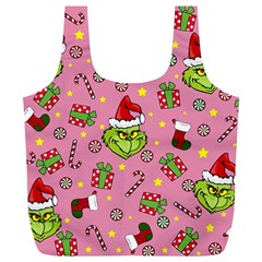 Grinch pattern Full Print Recycle Bags (L) 