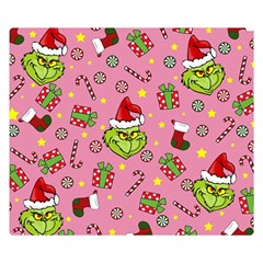 Grinch Pattern Double Sided Flano Blanket (small)  by Valentinaart