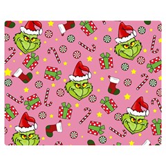 Grinch pattern Double Sided Flano Blanket (Medium) 