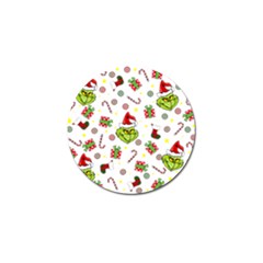 Grinch Pattern Golf Ball Marker (4 Pack) by Valentinaart