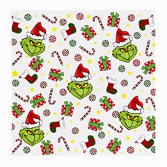 Grinch Pattern Medium Glasses Cloth (2-side) by Valentinaart