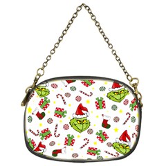 Grinch Pattern Chain Purses (one Side)  by Valentinaart