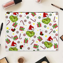 Grinch Pattern Cosmetic Bag (xl)