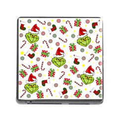 Grinch Pattern Memory Card Reader (square) by Valentinaart