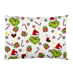 Grinch Pattern Pillow Case (two Sides) by Valentinaart