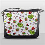 Grinch pattern Messenger Bags Front