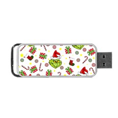 Grinch Pattern Portable Usb Flash (two Sides) by Valentinaart