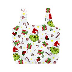 Grinch Pattern Full Print Recycle Bags (m)  by Valentinaart