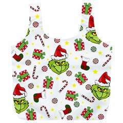 Grinch Pattern Full Print Recycle Bags (l)  by Valentinaart