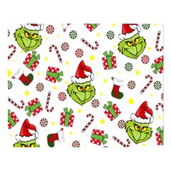 Grinch Pattern Double Sided Flano Blanket (large)  by Valentinaart