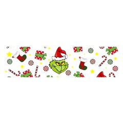 Grinch Pattern Satin Scarf (oblong) by Valentinaart