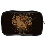 The Sign Ying And Yang With Floral Elements Toiletries Bags