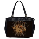 The Sign Ying And Yang With Floral Elements Office Handbags (2 Sides) 