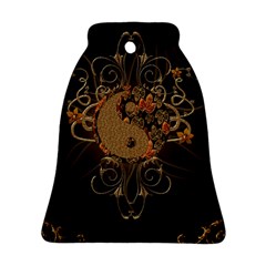 The Sign Ying And Yang With Floral Elements Ornament (Bell)