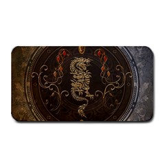 Golden Chinese Dragon On Vintage Background Medium Bar Mats by FantasyWorld7