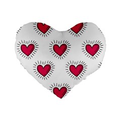 All Cards 09 Standard 16  Premium Heart Shape Cushions by SimpleBeeTree