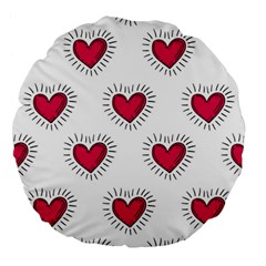 All Cards 09 Large 18  Premium Flano Round Cushions by SimpleBeeTree