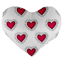 All Cards 09 Large 19  Premium Flano Heart Shape Cushions by SimpleBeeTree