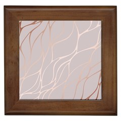 Rose Gold, Wave,beautiful,feminine,chic,elegant,metallic,modren,wedding,pink,trendy Framed Tiles by NouveauDesign