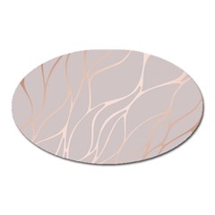 Rose Gold, Wave,beautiful,feminine,chic,elegant,metallic,modren,wedding,pink,trendy Oval Magnet by NouveauDesign