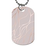 Rose gold, wave,beautiful,feminine,chic,elegant,metallic,modren,wedding,pink,trendy Dog Tag (Two Sides) Front