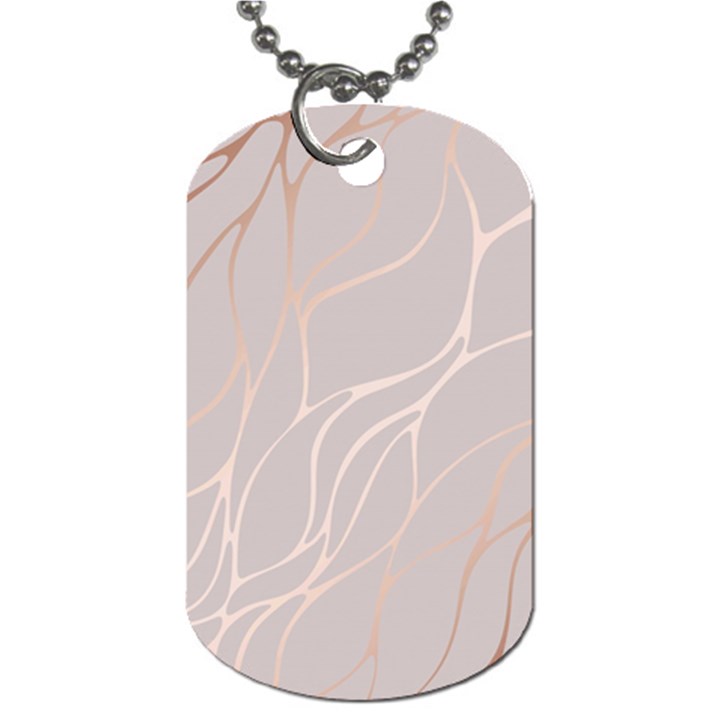 Rose gold, wave,beautiful,feminine,chic,elegant,metallic,modren,wedding,pink,trendy Dog Tag (Two Sides)