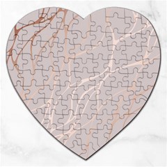 Rose Gold, Wave,beautiful,feminine,chic,elegant,metallic,modren,wedding,pink,trendy Jigsaw Puzzle (heart) by NouveauDesign