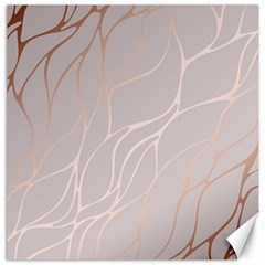 Rose Gold, Wave,beautiful,feminine,chic,elegant,metallic,modren,wedding,pink,trendy Canvas 20  X 20   by NouveauDesign