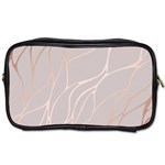 Rose gold, wave,beautiful,feminine,chic,elegant,metallic,modren,wedding,pink,trendy Toiletries Bags Front