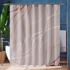 Rose Gold, Wave,beautiful,feminine,chic,elegant,metallic,modren,wedding,pink,trendy Shower Curtain 60  X 72  (medium)  by NouveauDesign