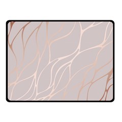 Rose Gold, Wave,beautiful,feminine,chic,elegant,metallic,modren,wedding,pink,trendy Double Sided Fleece Blanket (small)  by NouveauDesign