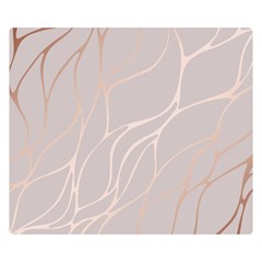 Rose Gold, Wave,beautiful,feminine,chic,elegant,metallic,modren,wedding,pink,trendy Double Sided Flano Blanket (small)  by NouveauDesign