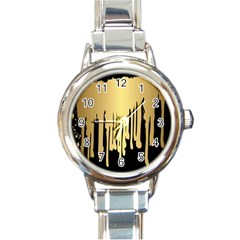 Drip Cold Round Italian Charm Watch by NouveauDesign