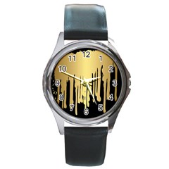 Drip Cold Round Metal Watch by NouveauDesign