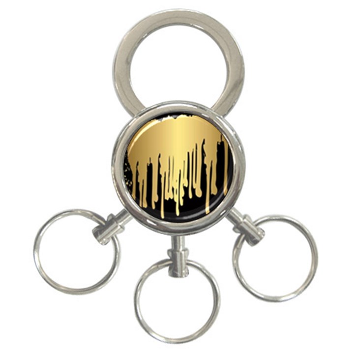 drip cold 3-Ring Key Chains