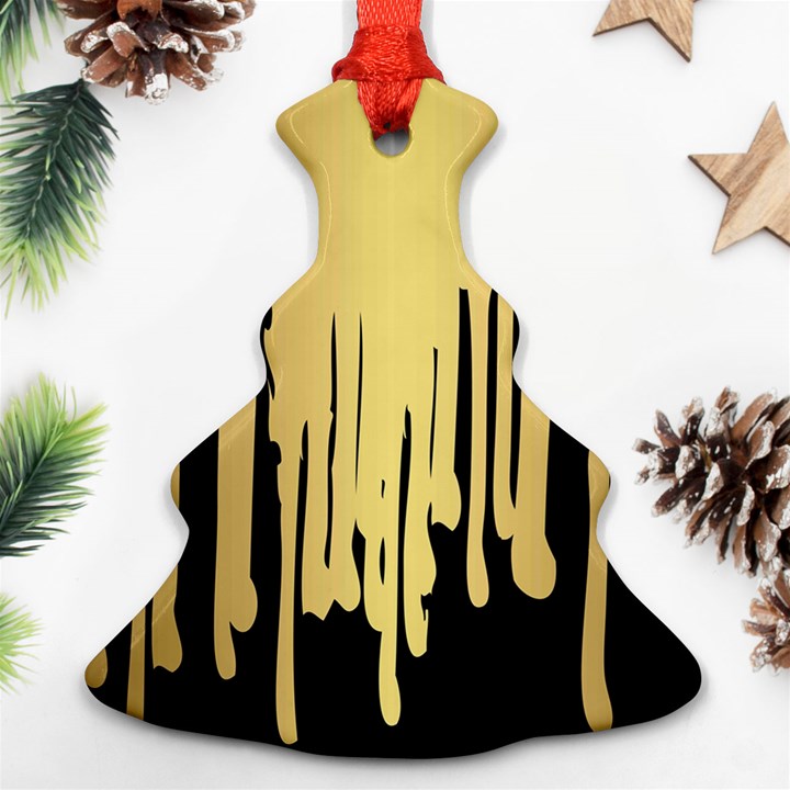 drip cold Christmas Tree Ornament (Two Sides)