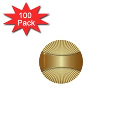 Gold8 1  Mini Buttons (100 Pack)  by NouveauDesign