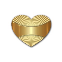 Gold8 Rubber Coaster (heart)  by NouveauDesign