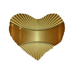 Gold8 Standard 16  Premium Flano Heart Shape Cushions by NouveauDesign