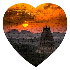 Beautiful Village Of Hampi Jigsaw Puzzle (heart) by Celenk